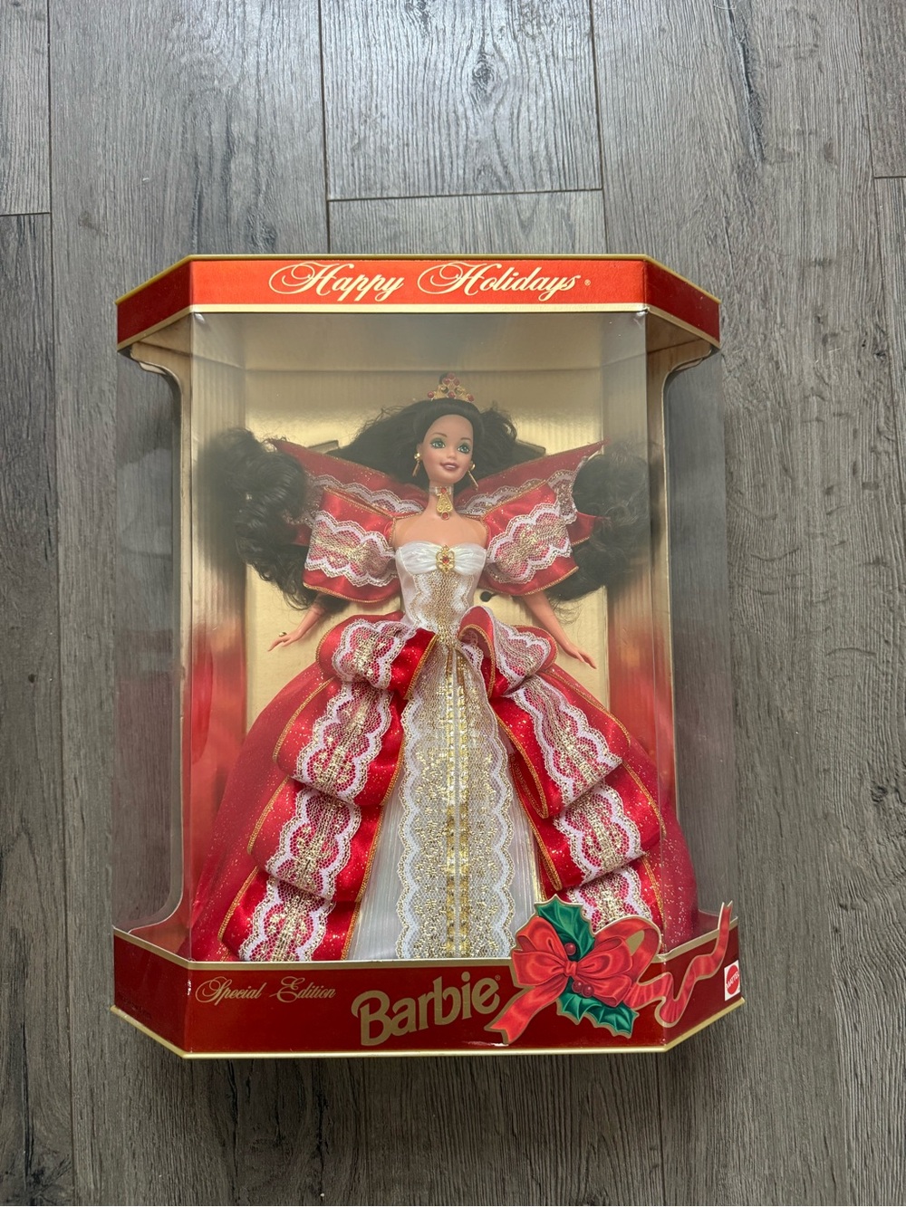Barbie Holiday Special Edition Red, White & Gold Holiday Gown